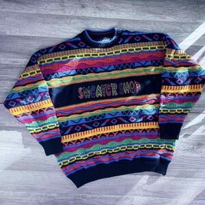 Vintage 90s The Sweater Shop 3D Knit Multi-Color Sweater